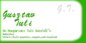 gusztav tuli business card